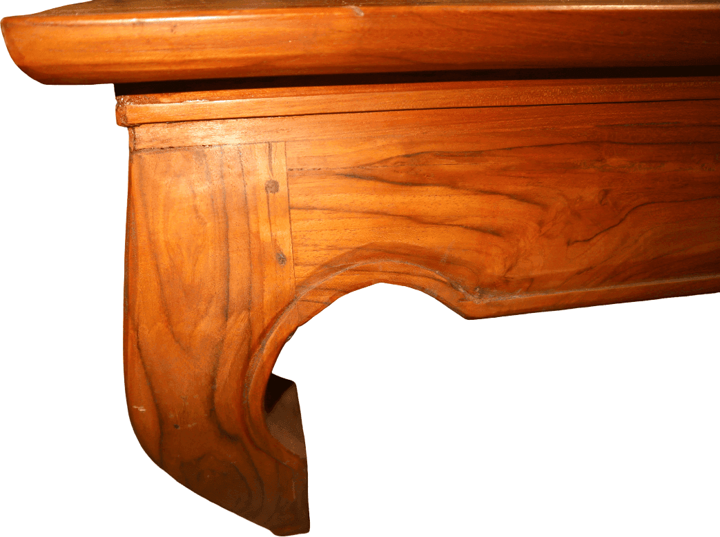 Tavolino da Fumo in Teak Massello 80x80x37 cm – Gambe Opium – Tavolino Orientale Artigianale - 6