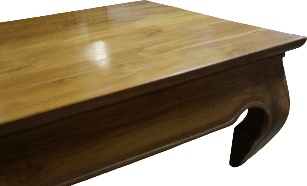Tavolino da Fumo in Teak Massello 80x80x37 cm – Gambe Opium – Tavolino Orientale Artigianale - 7