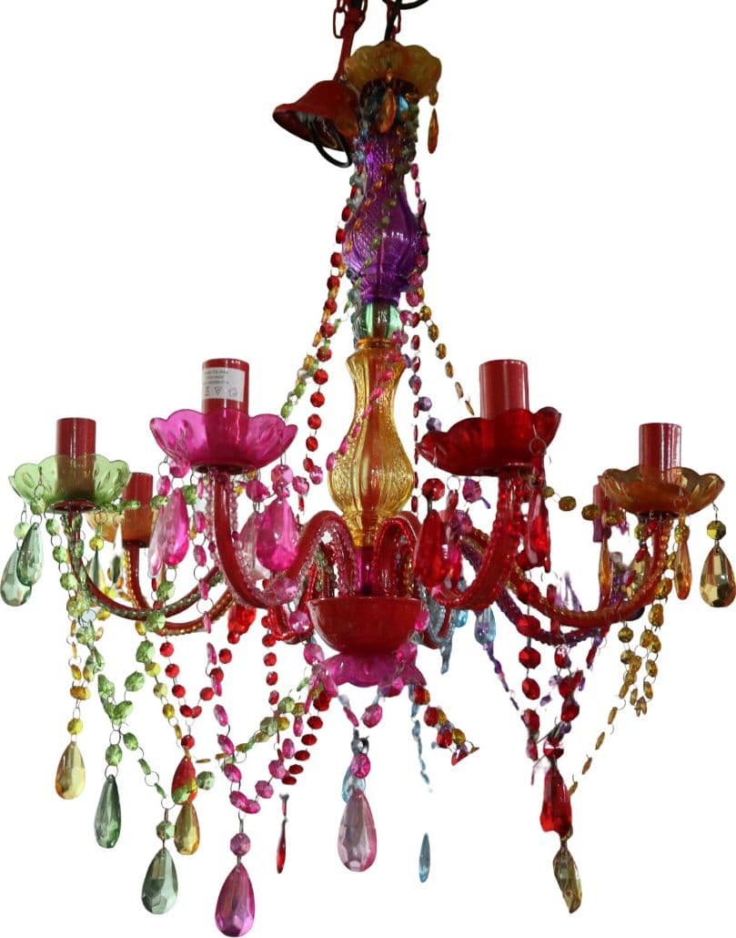 Lampadario Moderno in Resina Colorata 45x45x63h – Design Scenografico per Bagno | NOVITÀ HOME Firenze - 6