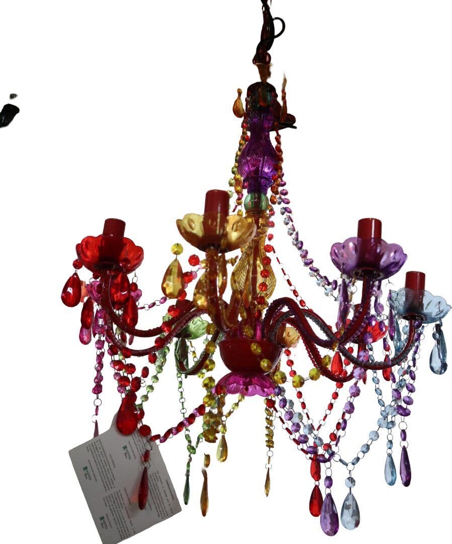 Lampadario Moderno in Resina Colorata 45x45x63h – Design Scenografico per Bagno | NOVITÀ HOME Firenze - 9