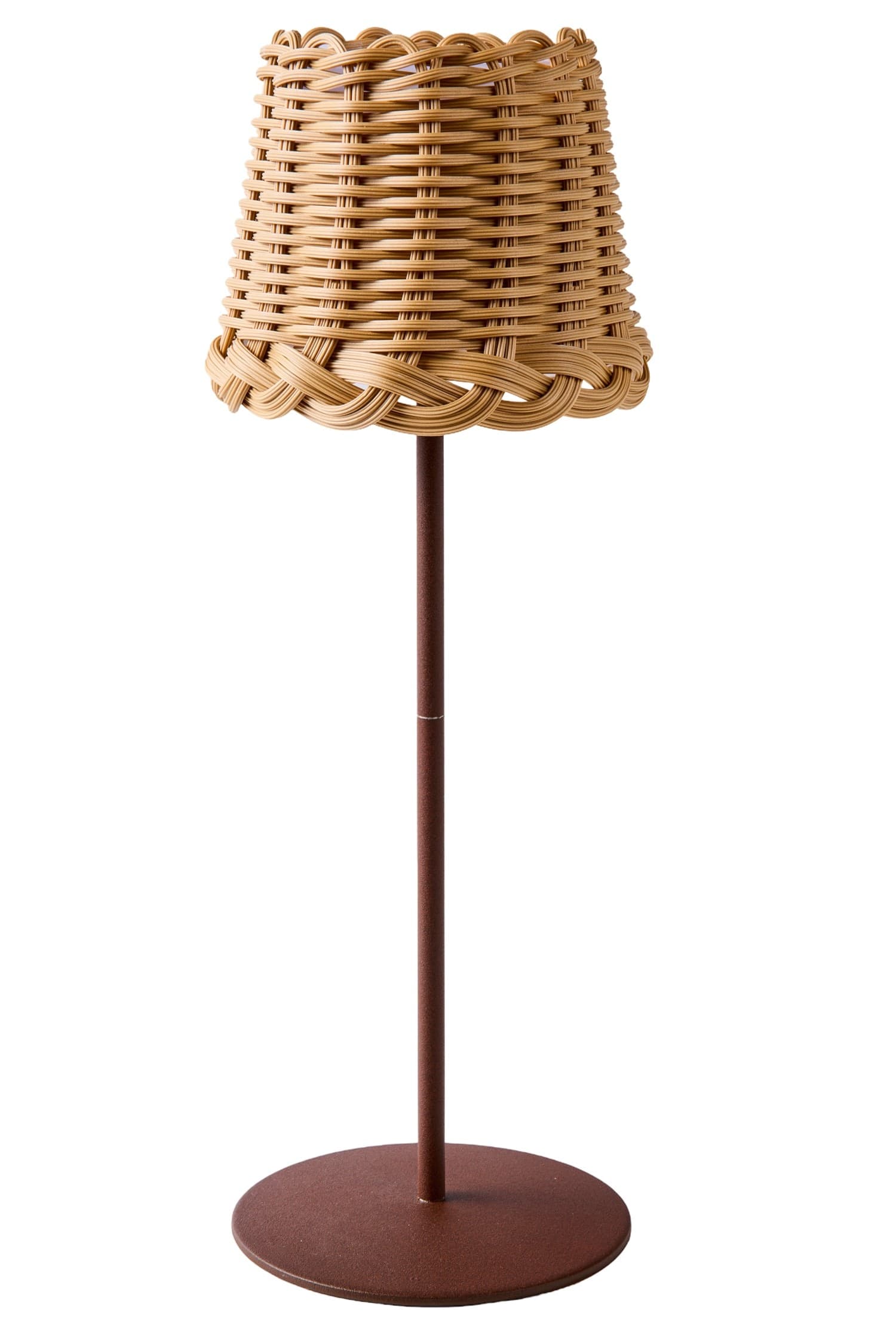 SVAMPITELLA - Lampada Abat Jour Touch Cappello Naturale Base Caffè in Stile Etnico Chic - 3