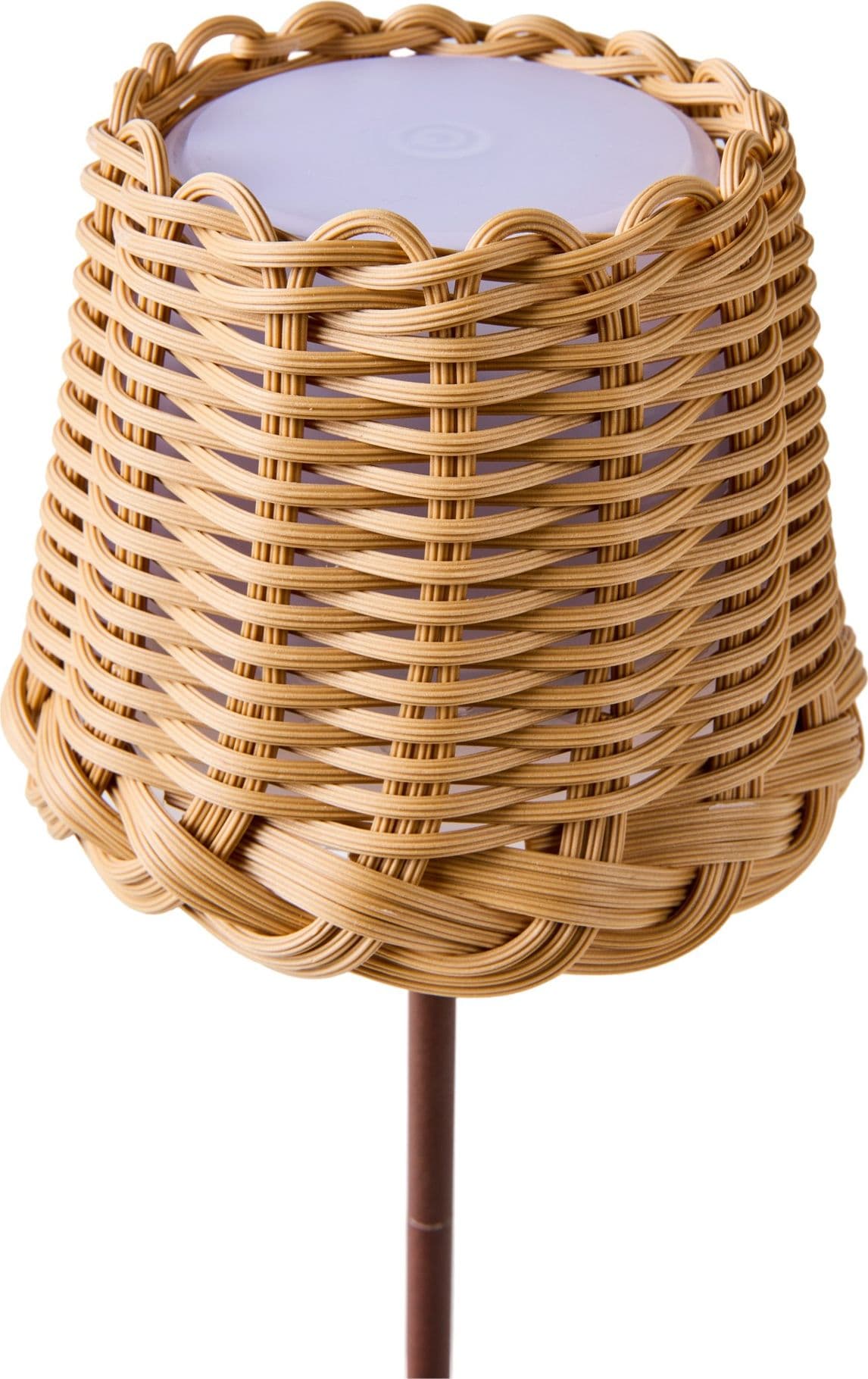 SVAMPITELLA - Lampada Abat Jour Touch Cappello Naturale Base Caffè in Stile Etnico Chic - 4
