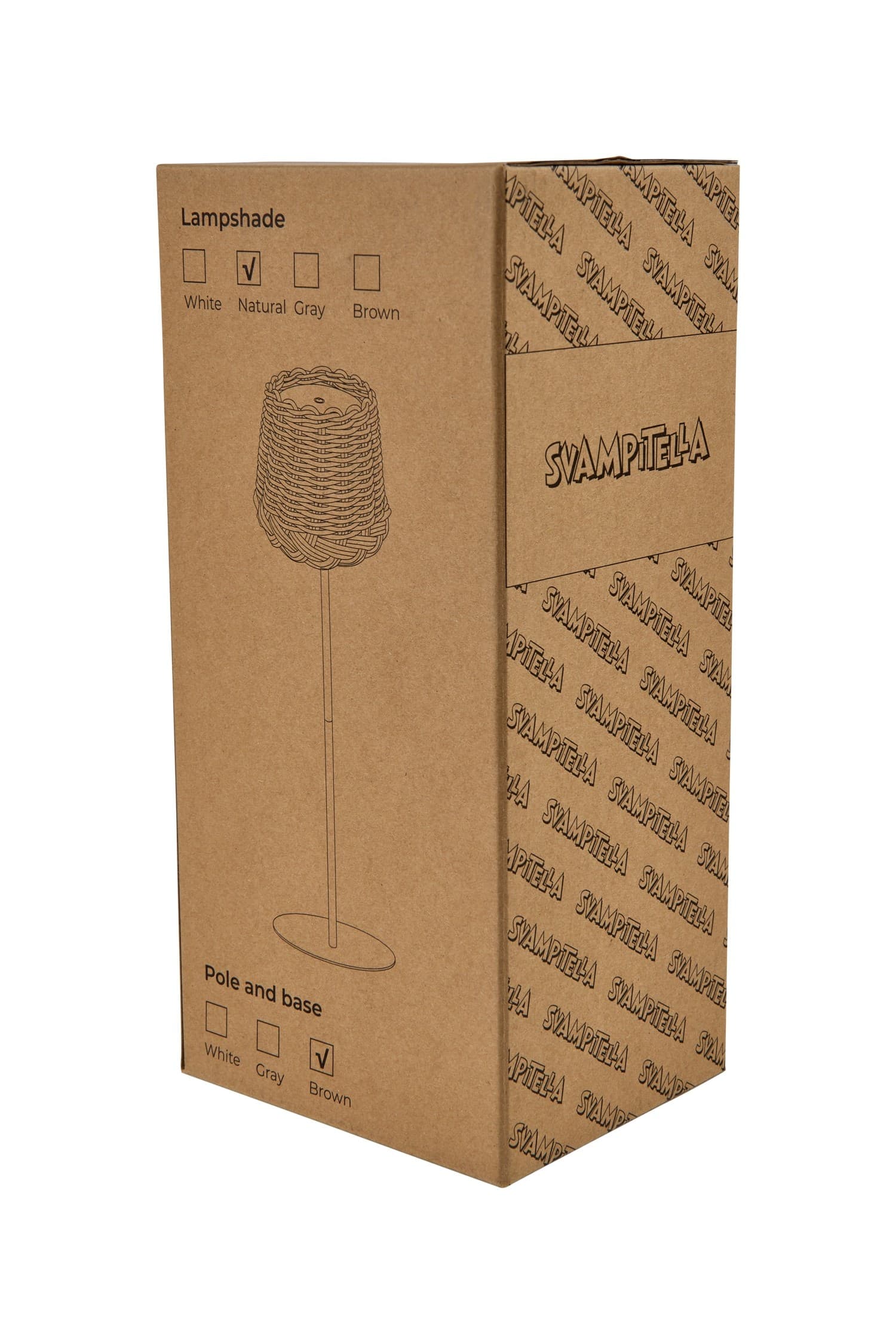 SVAMPITELLA - Lampada Abat Jour Touch Cappello Naturale Base Caffè in Stile Etnico Chic - 6