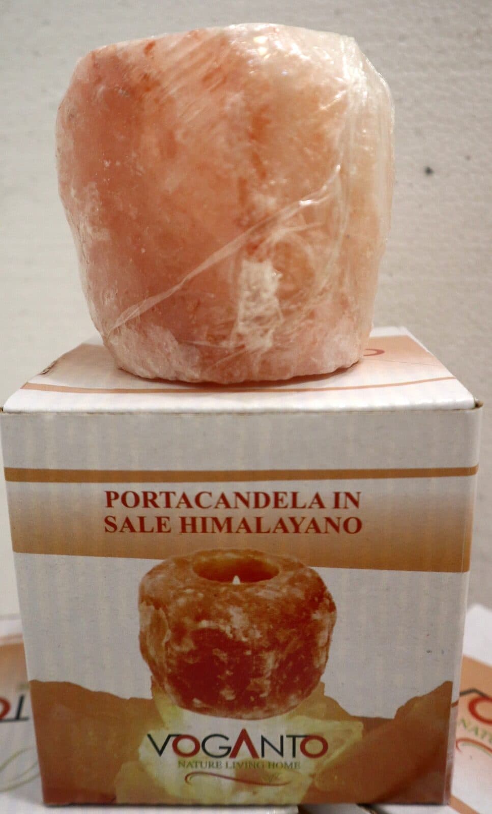 Tris di Porta candele di Sale rosa gr 400-700 circa, Sale dell'Himalaya  Voganto - 2