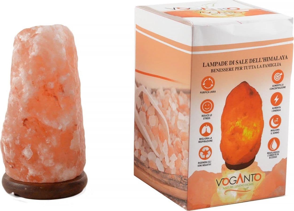 Lampada di Sale KG 3 e 4 in confezione regalo con scatola Sale dell'Himalaya GROTTE TIBET sale rosa Voganto - 12