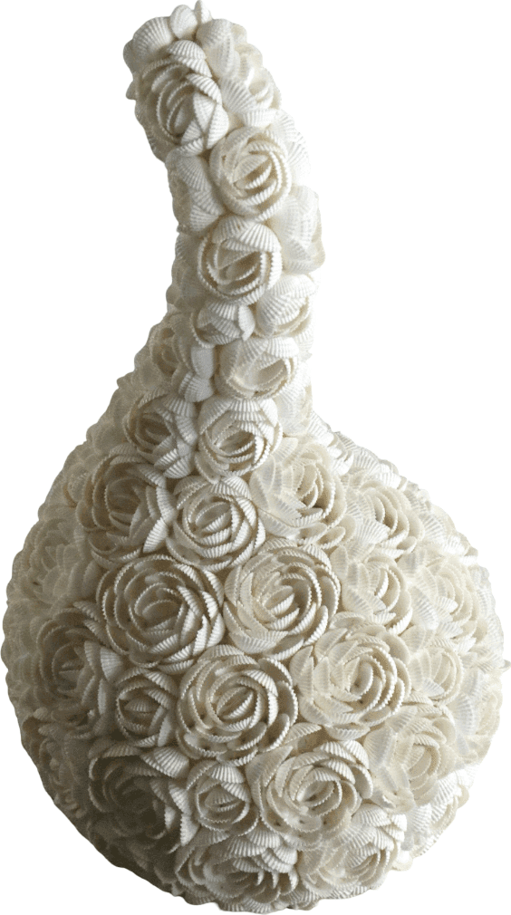 Lampada da Tavolo Artigianale in Vere Conchiglie Marine a Forma di Rosa – Paralume Decorativo – 50 cm - 11