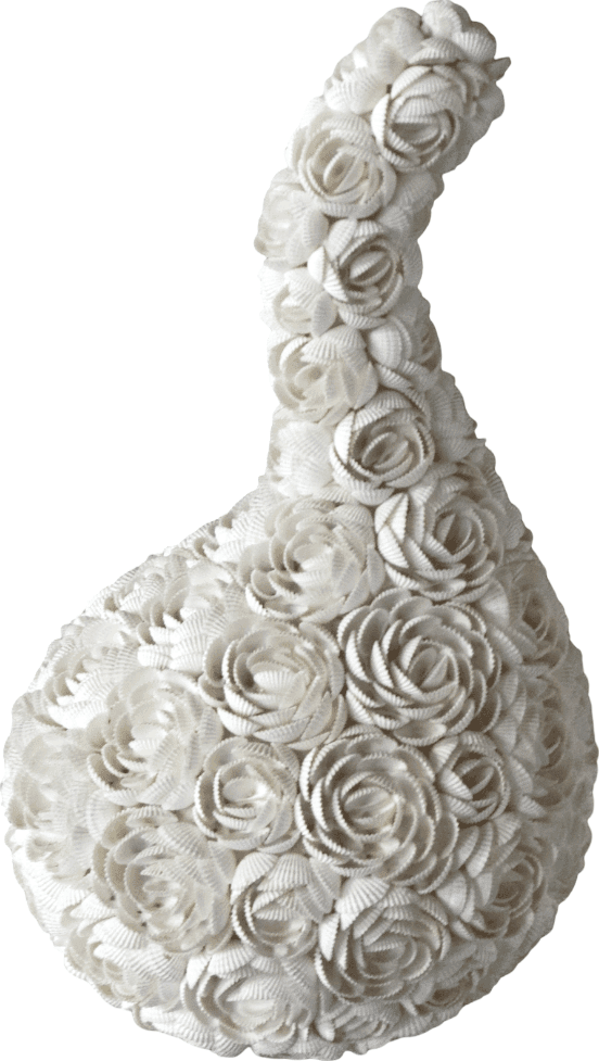 Lampada da Tavolo Artigianale in Vere Conchiglie Marine a Forma di Rosa – Paralume Decorativo – 50 cm - 13