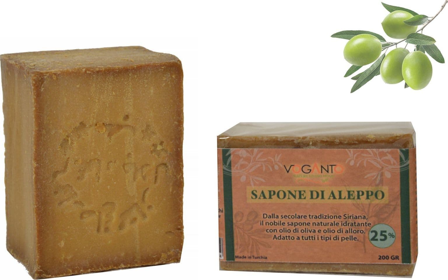 Sapone di Aleppo 3 pezzi con olio di alloro ed oliva da 16% 25% 40% gr.200 - 3