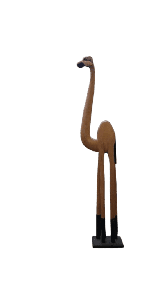 Statua in Legno di Cammello Stilizzato – Altezza 200 cm – Scultura Artigianale Indonesiana - 2