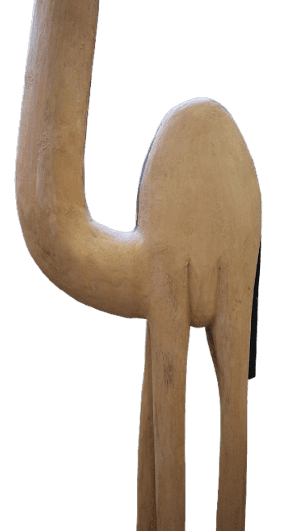 Statua in Legno di Cammello Stilizzato – Altezza 200 cm – Scultura Artigianale Indonesiana - 4