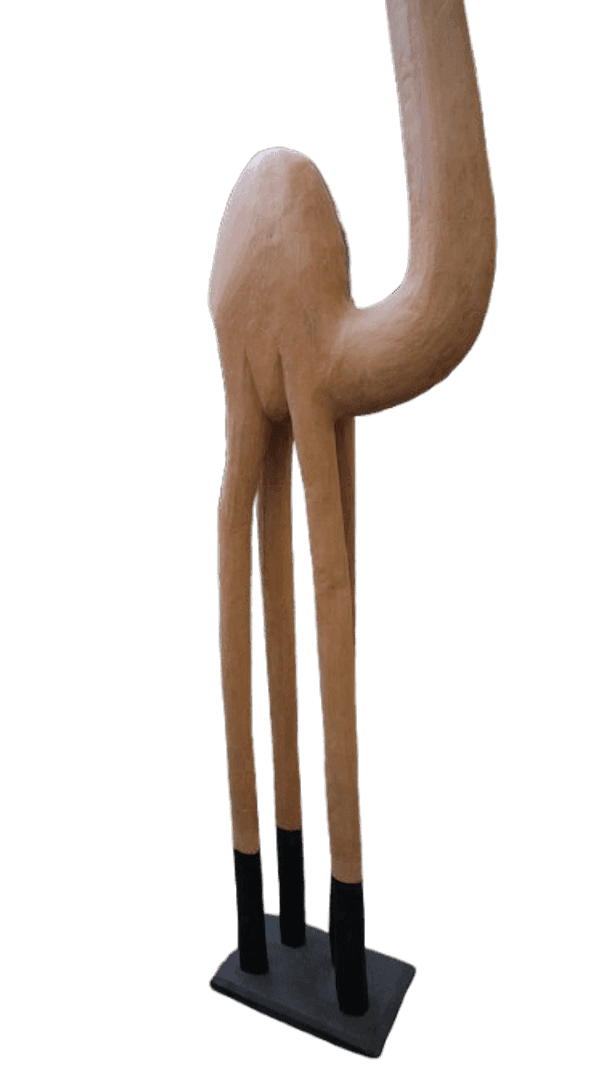 Statua in Legno di Cammello Stilizzato – Altezza 200 cm – Scultura Artigianale Indonesiana - 8