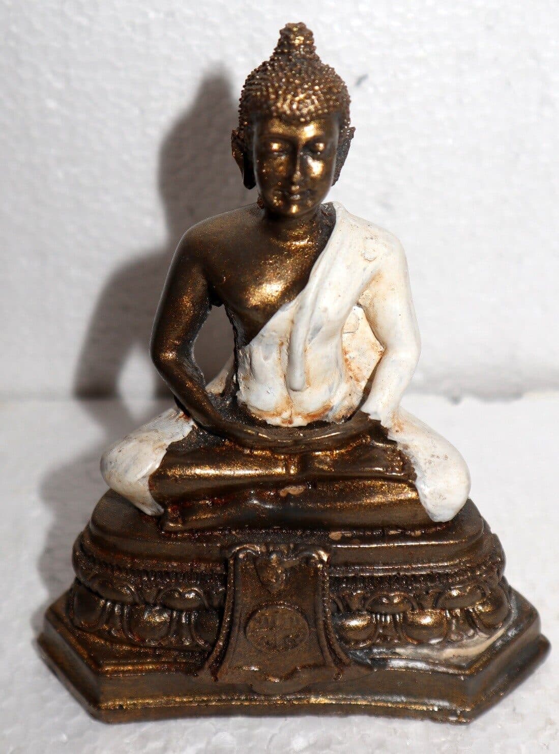 Buddha in resina disponibile nei colori bianco turchese e rosso cm 10x5x13h resina Indonesiano Ganega Shiva divinità Buddha - 6