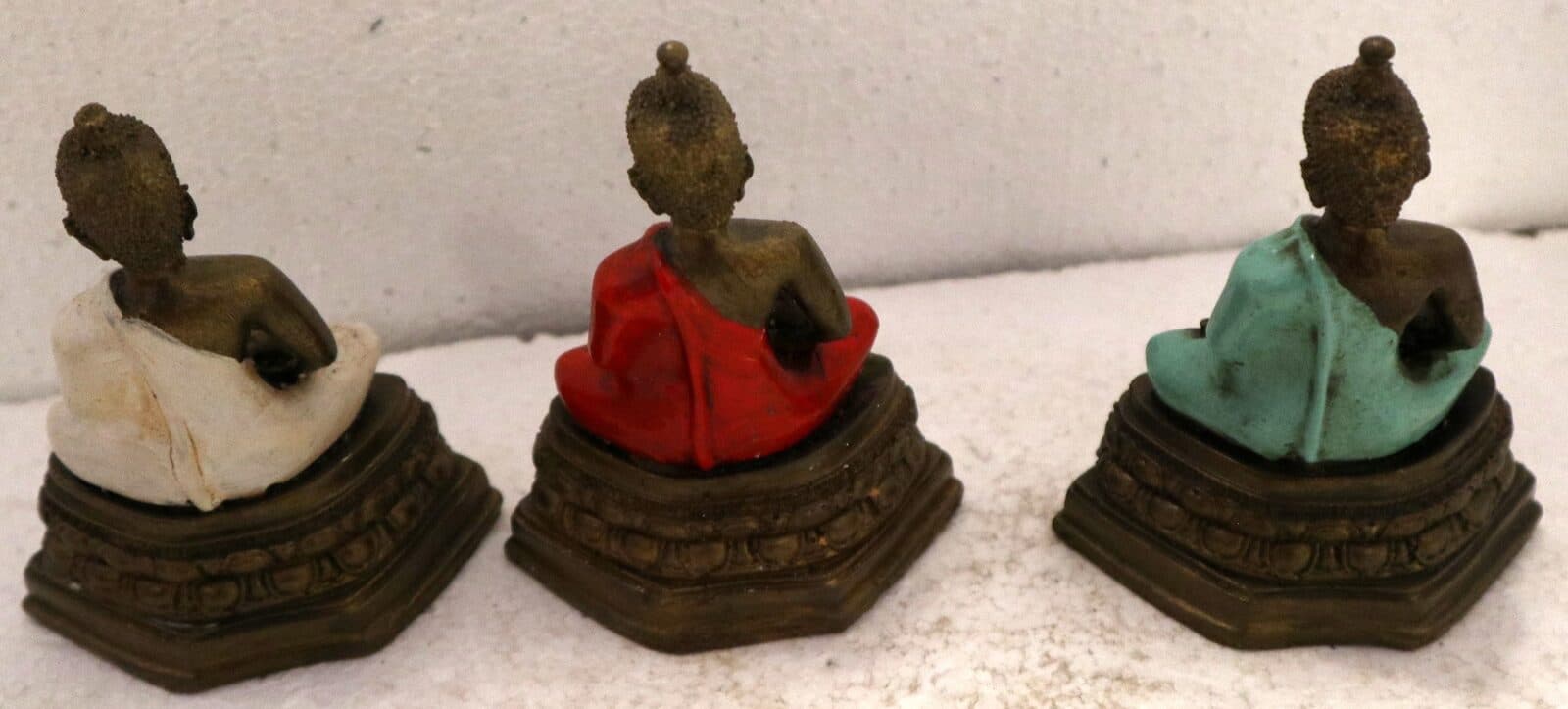 Buddha in resina disponibile nei colori bianco turchese e rosso cm 10x5x13h resina Indonesiano Ganega Shiva divinità Buddha - 7