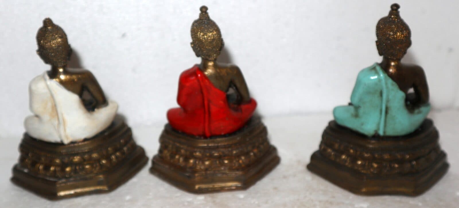 Buddha in resina disponibile nei colori bianco turchese e rosso cm 10x5x13h resina Indonesiano Ganega Shiva divinità Buddha - 8