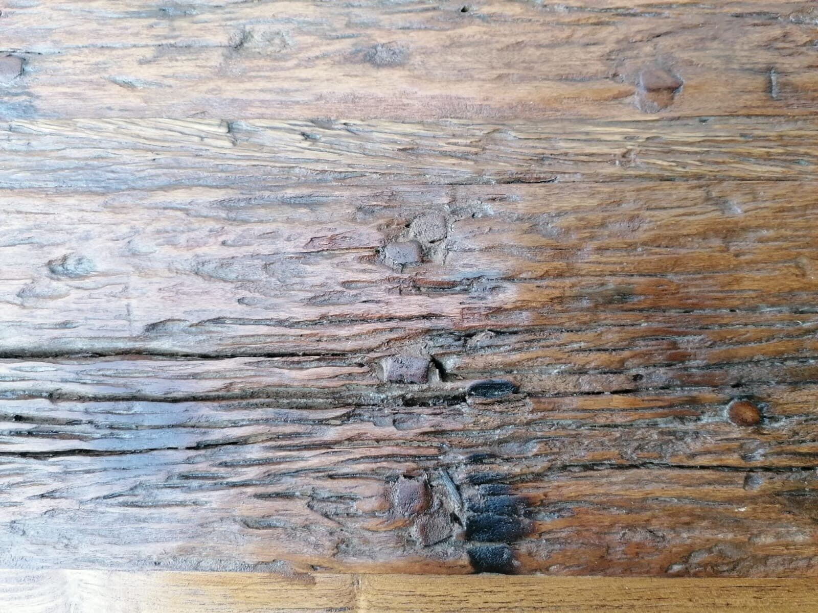Tavolo da pranzo stile industrial in legno teak riciclato dalle barche cm 200x100x80 - 6
