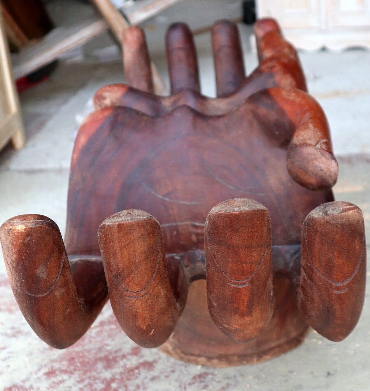 Base in Legno di Suar per Tavolino da Caffè – Intagliata a Mano – 78x22x30h cm – Artigianato Indonesiano – 3 Pezzi Disponibili - 11