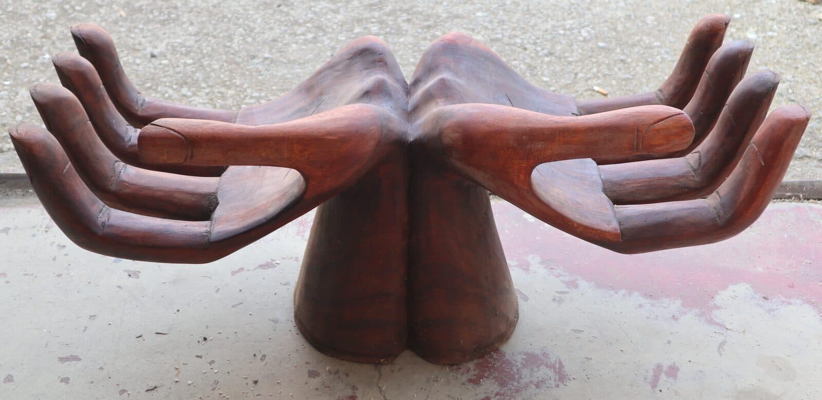 Base in Legno di Suar per Tavolino da Caffè – Intagliata a Mano – 78x22x30h cm – Artigianato Indonesiano – 3 Pezzi Disponibili - 3