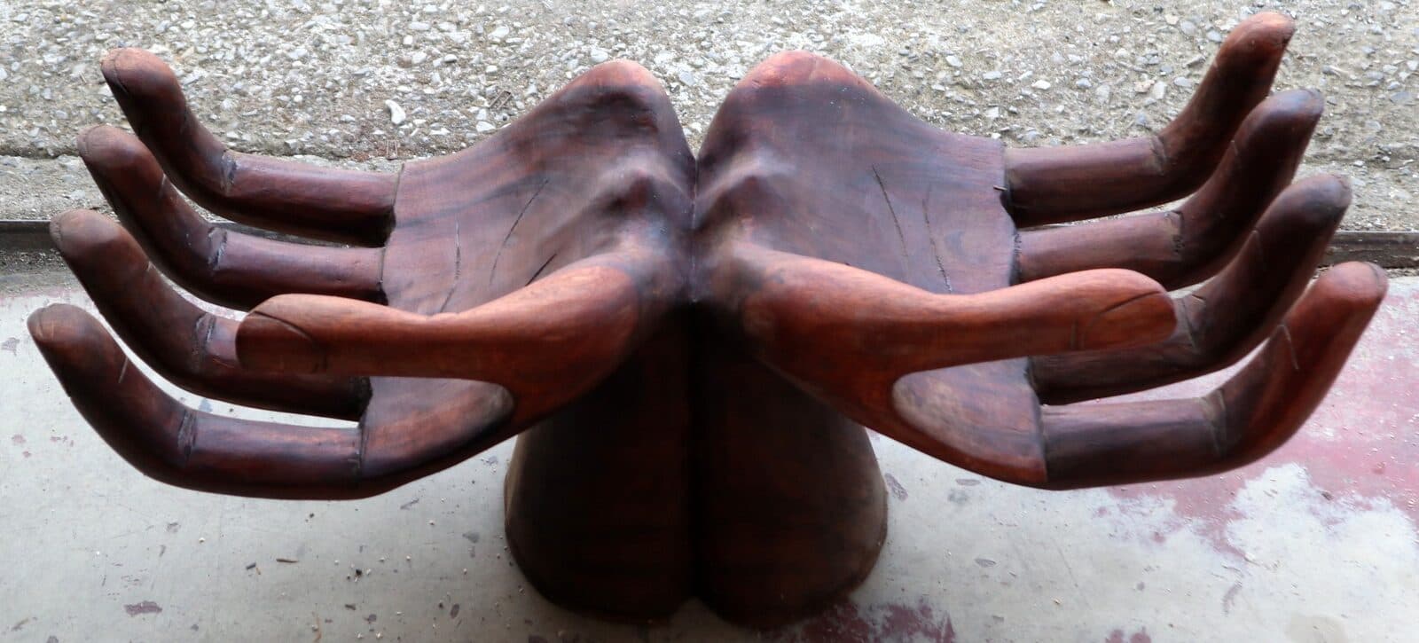 Base in Legno di Suar per Tavolino da Caffè – Intagliata a Mano – 78x22x30h cm – Artigianato Indonesiano – 3 Pezzi Disponibili - 4