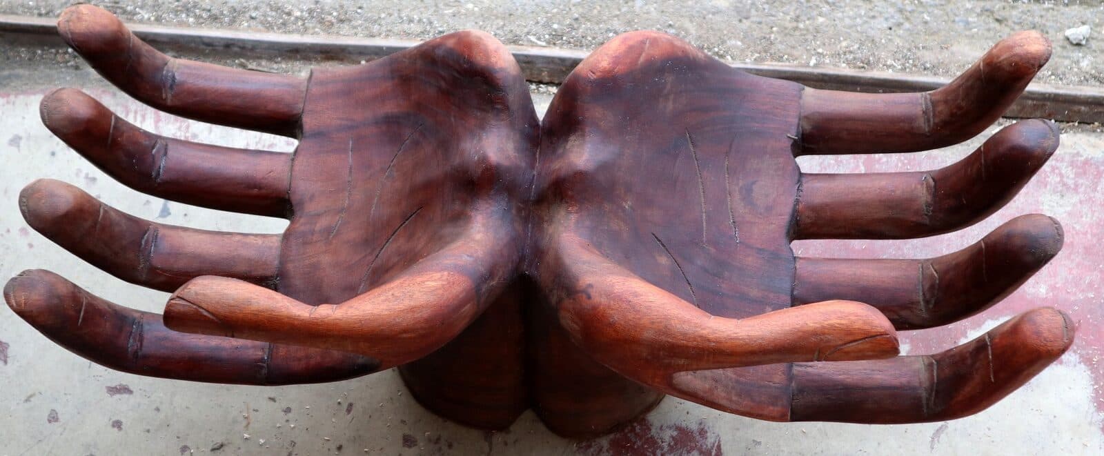 Base in Legno di Suar per Tavolino da Caffè – Intagliata a Mano – 78x22x30h cm – Artigianato Indonesiano – 3 Pezzi Disponibili - 6