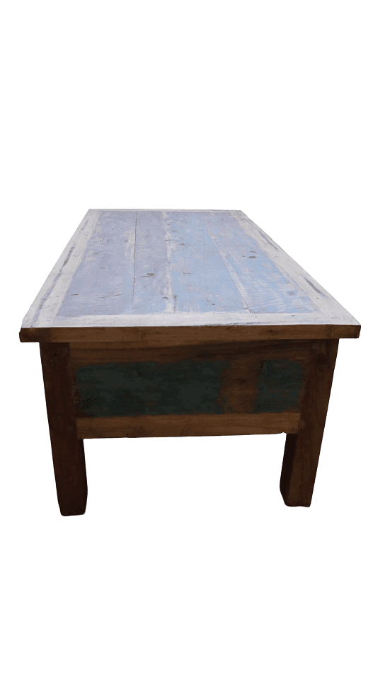Tavolino da Caffè in Legno Recuperato da Imbarcazioni – 120x60x45h cm – Fatto a Mano in Indonesia - 5
