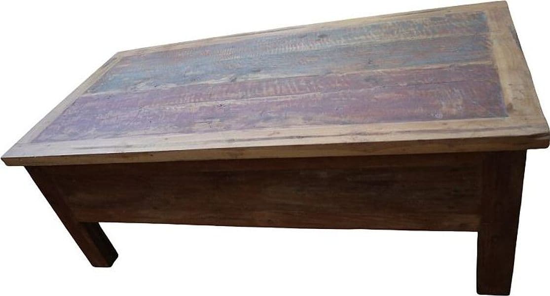 Tavolino da Caffè in Legno Recuperato da Imbarcazioni – 120x60x45h cm – Fatto a Mano in Indonesia - 7