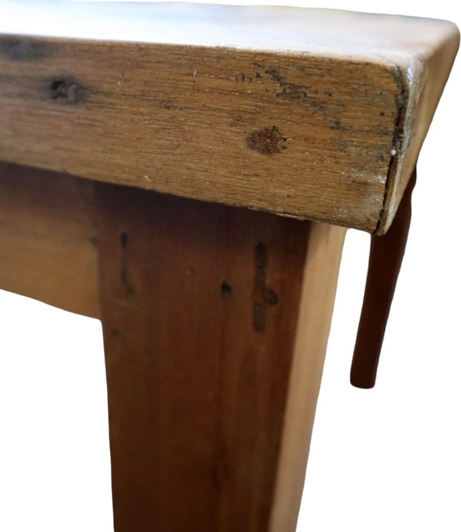 Tavolo Quadrato 100x100 cm in Legno Recuperato da Imbarcazioni – Stile Loft Industriale Artigianale - 5