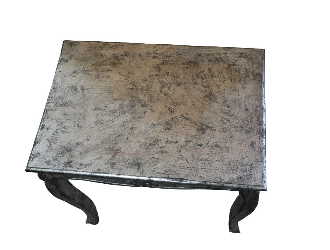 Tavolino Artigianale in Legno 60x43x60h – Fatto a Mano in Indonesia – Stile Elegante Vintage - 4