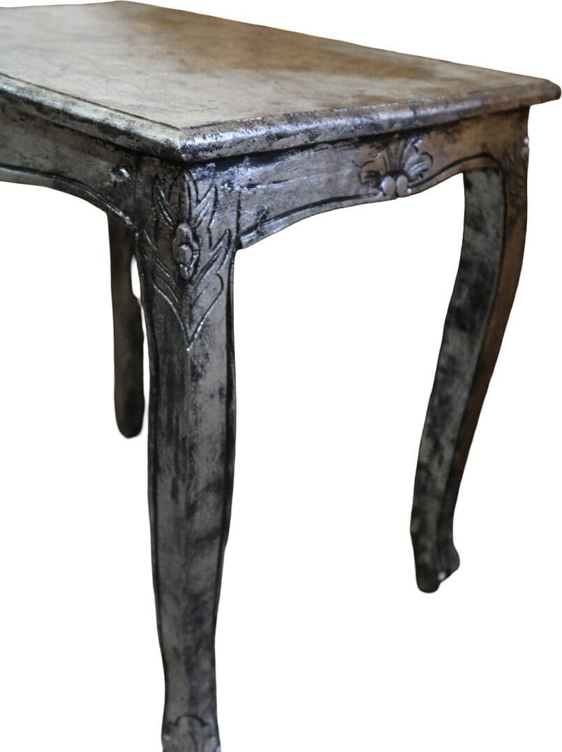 Tavolino Artigianale in Legno 60x43x60h – Fatto a Mano in Indonesia – Stile Elegante Vintage - 5