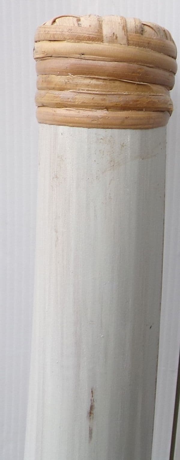 Scala in bamboo cm 160X40 etnico porta asciugamani bagno bianca decapata bambù - 5