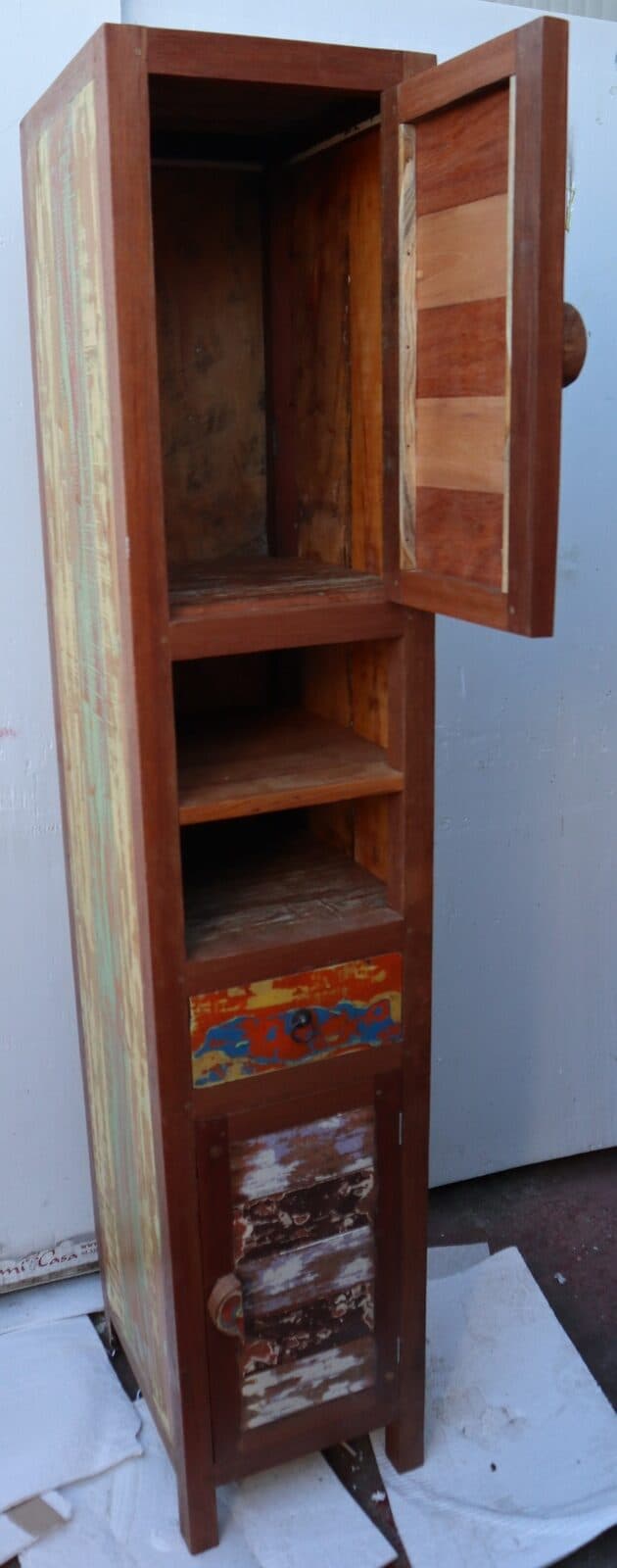 Colonna bagno in Teak massello recupero imbarcazioni cm 40x35x180h industrial dx - 3