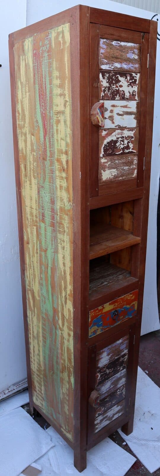 Colonna bagno in Teak massello recupero imbarcazioni cm 40x35x180h industrial dx - 6