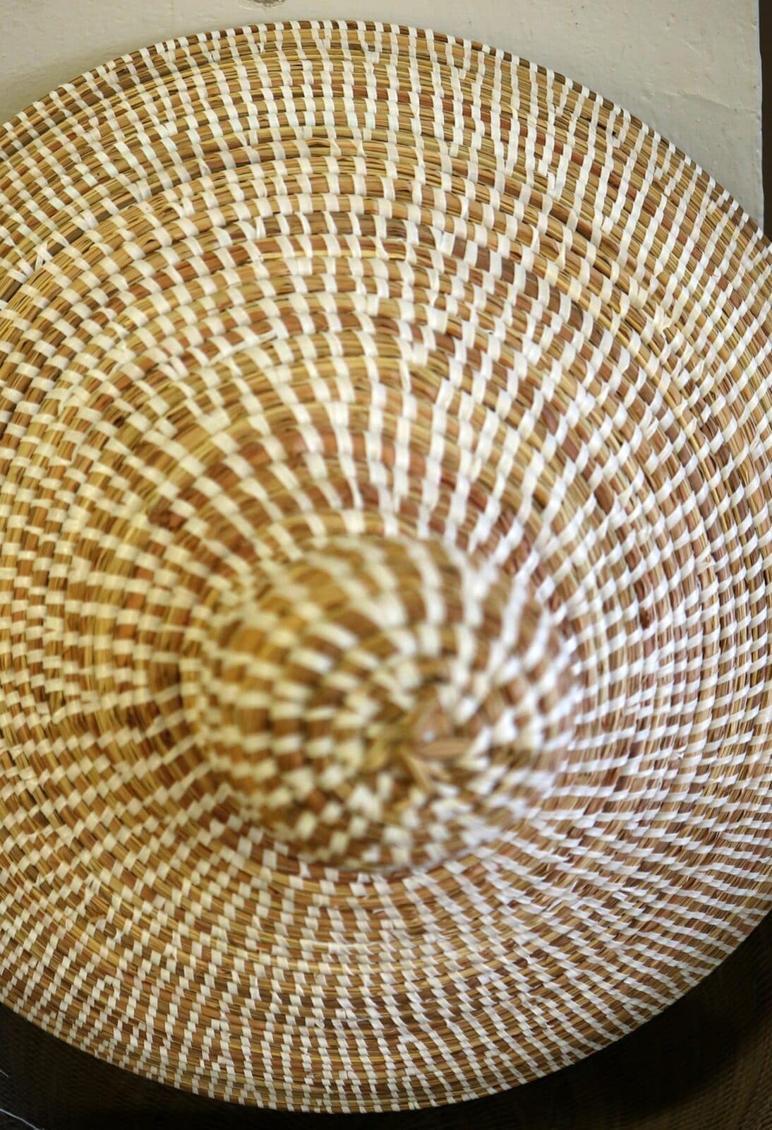 Cesto da Biancheria in Paglia Senegalese con Coperchio - Fatto a Mano cm 90x44 - 6