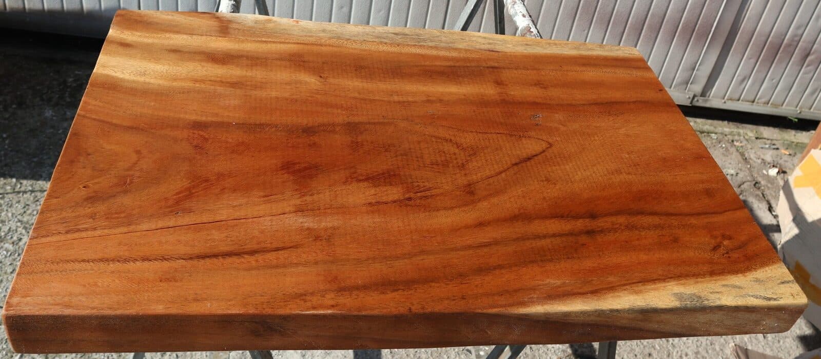 Piano in legno top massello suar o noce indiano per bagno cm 81x55x5,5h tavola n. 3 - 2