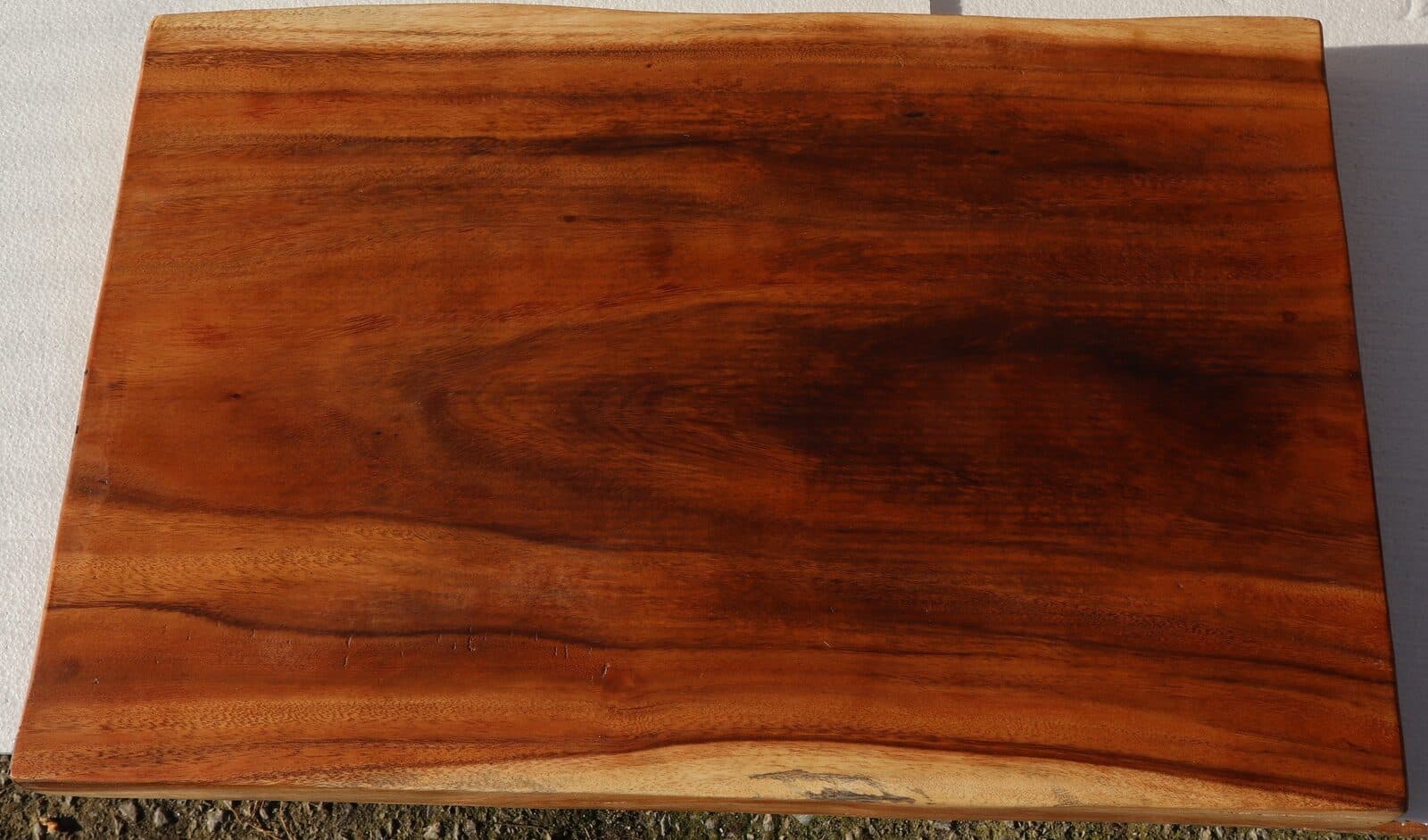Piano in legno top massello suar o noce indiano per bagno cm 81x52/54x5,5h tavola n. 4 - 3