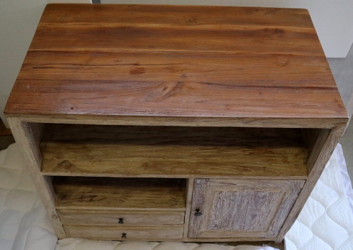 Mobile  bagno con anta e cassetti bicolor da cm 90x50x78h - 8
