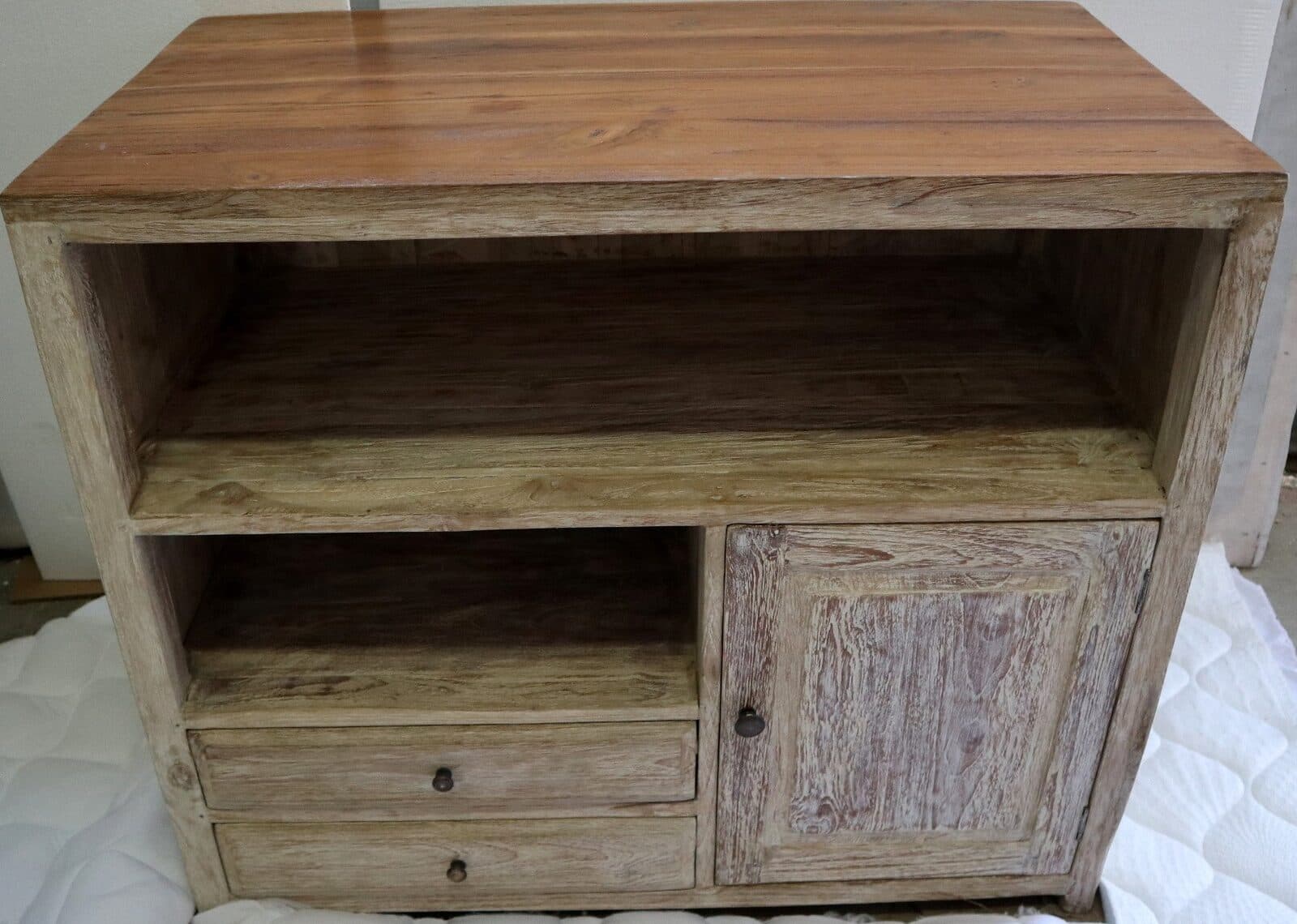 Mobile  bagno con anta e cassetti bicolor da cm 90x50x78h - 9