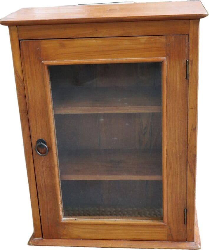 Vetrinetta in Legno di Teak Naturale – Fatto a Mano in Indonesia – 42x18x56h cm - 11
