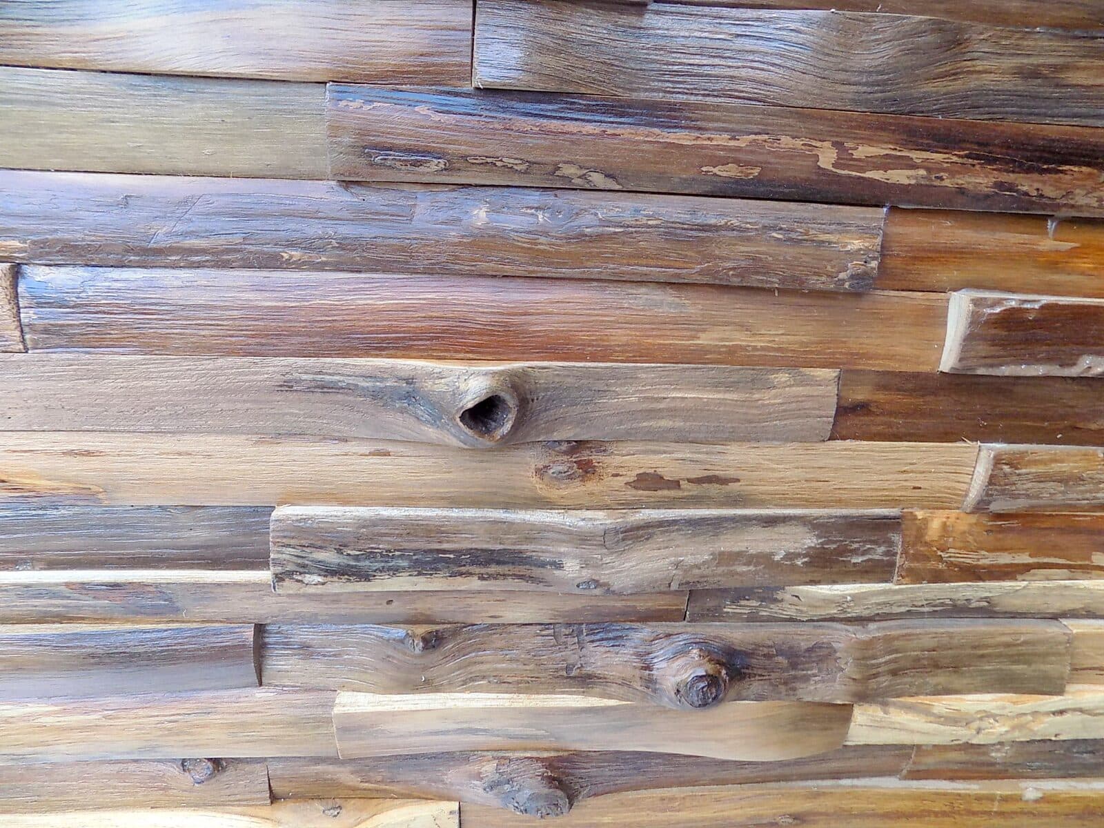 Testata letto in legno di teak a cubi cm 160x80x4 color decapat quadro industrial - 7
