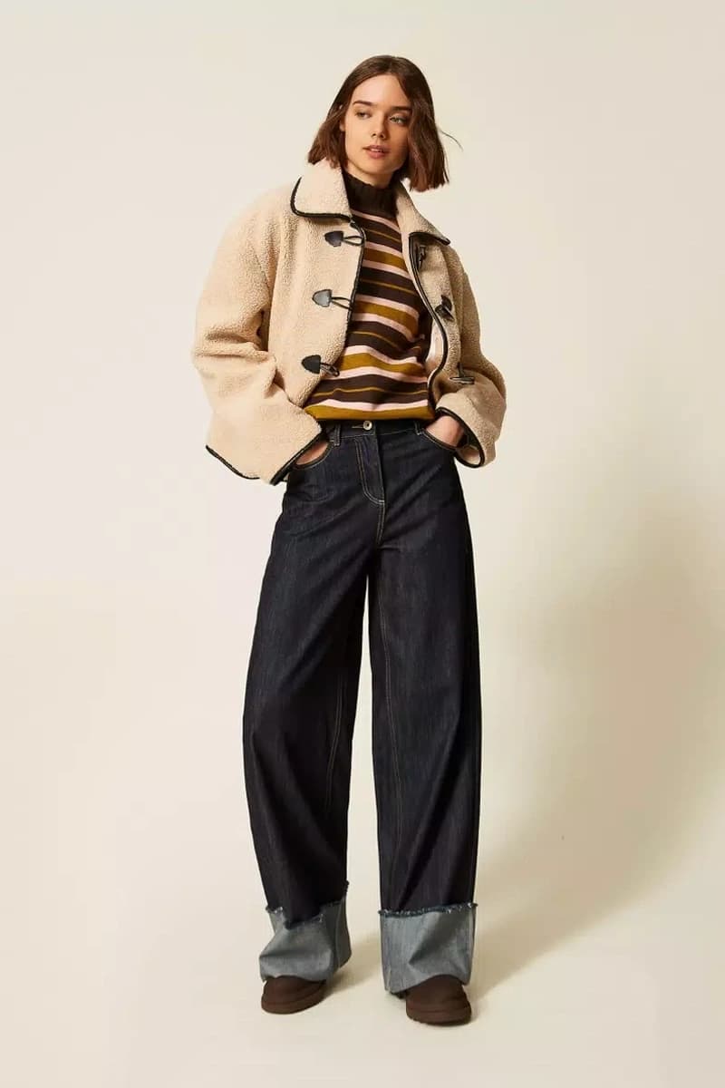 Caban in faux fur con alamari e dettagli effetto pelle | TWINSET - 6