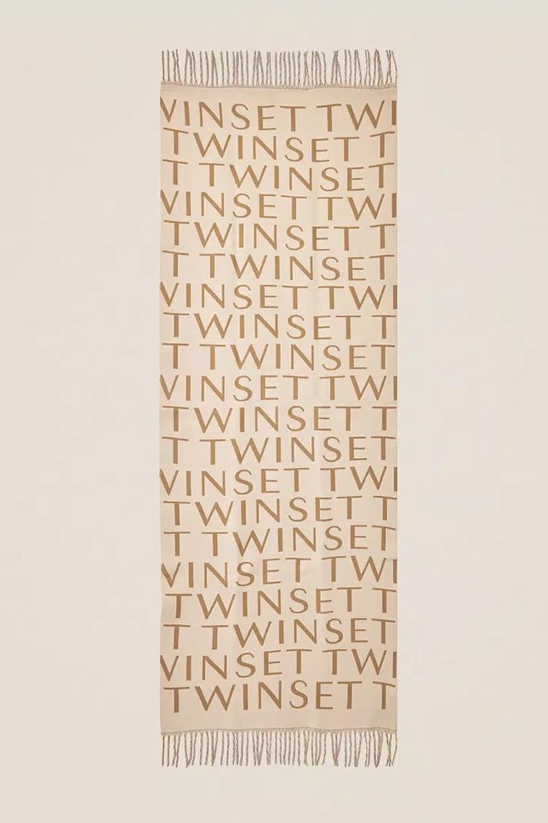 Stola in panno jacquard con logo | TWINSET - 3