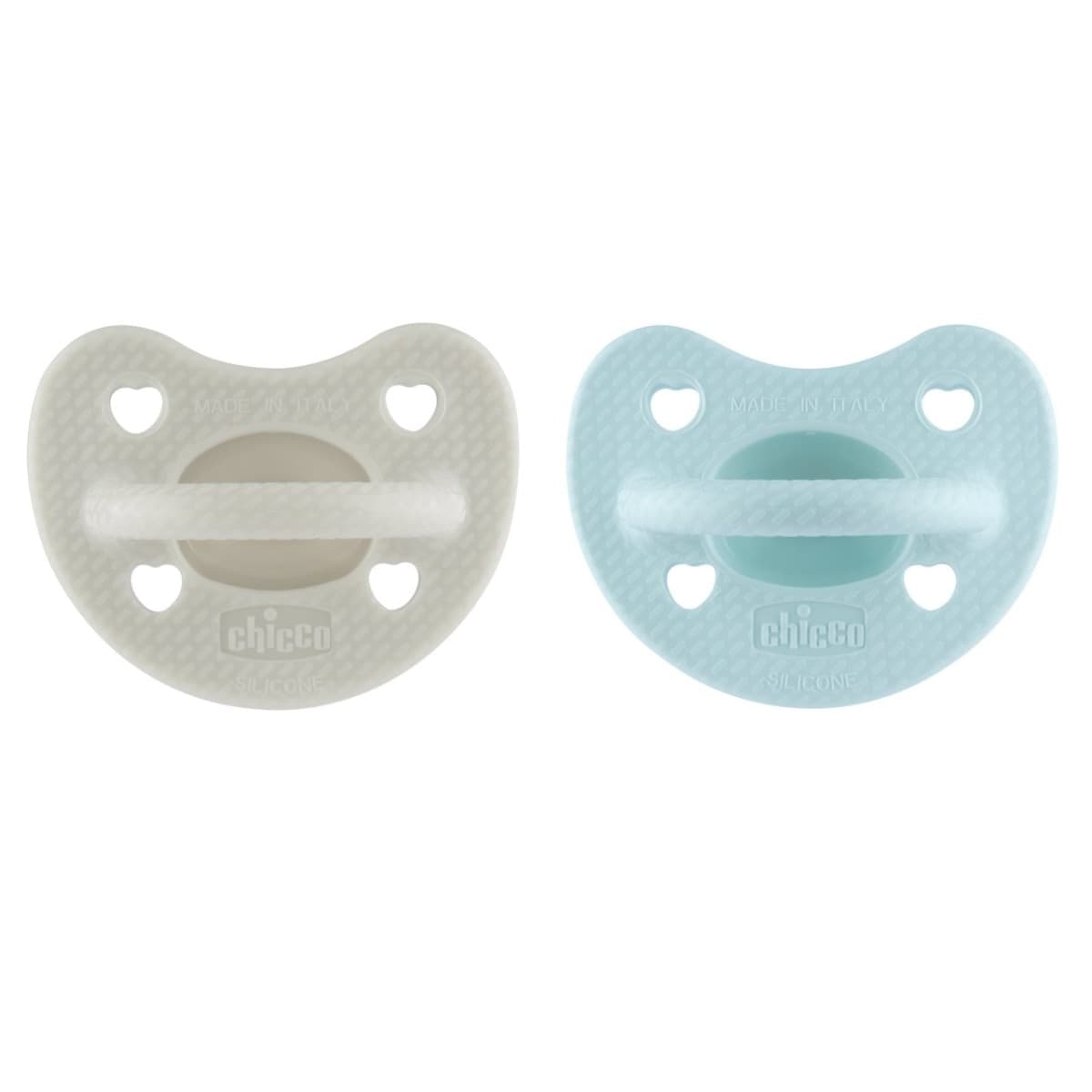 Gommotto Chicco PhysioForma Luxe 6-16m 2Pz – Azzurro&Grigio