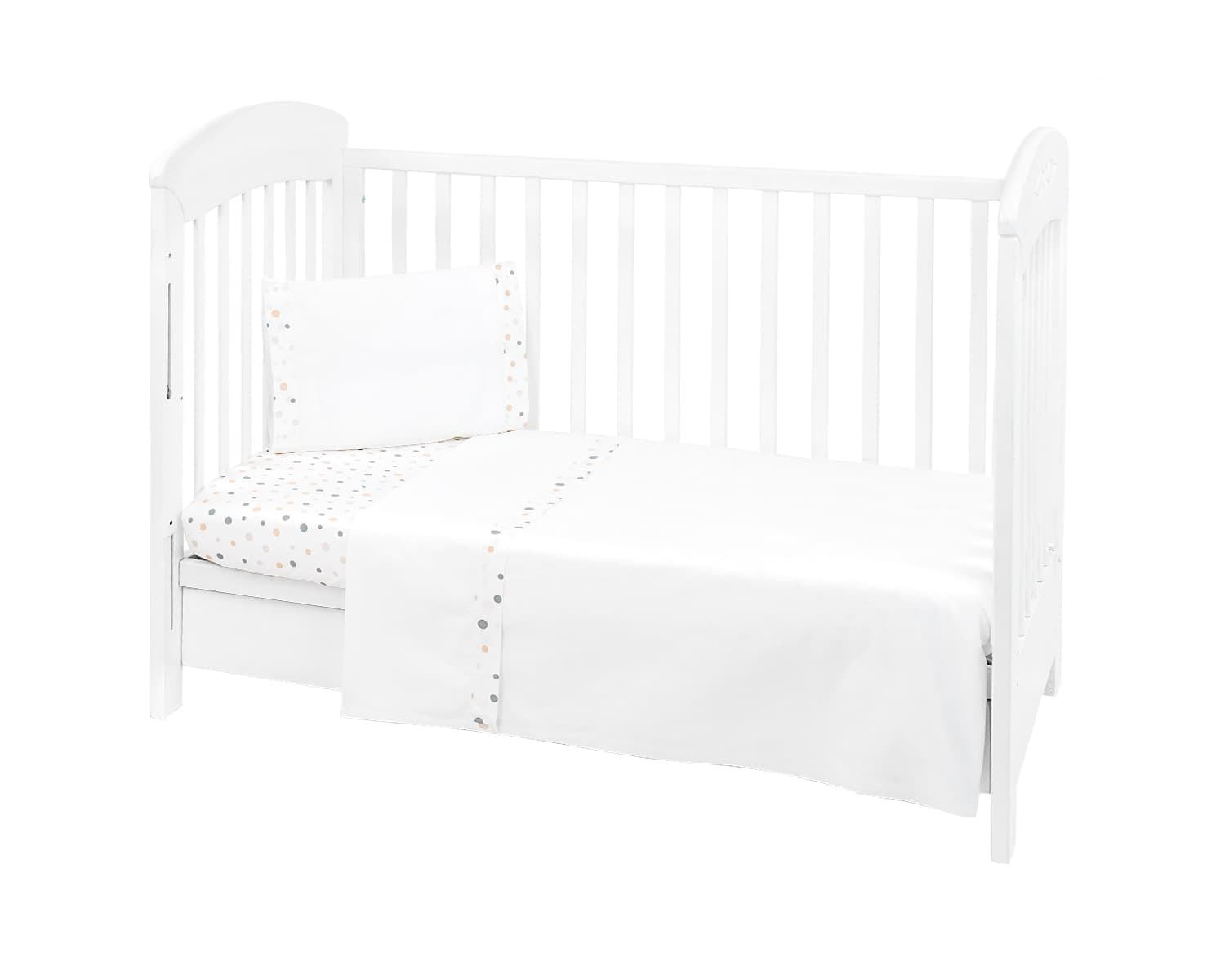 Set Biancheria da Letto 3 pz Kikkaboo Style EU 60x120 – Tortora
