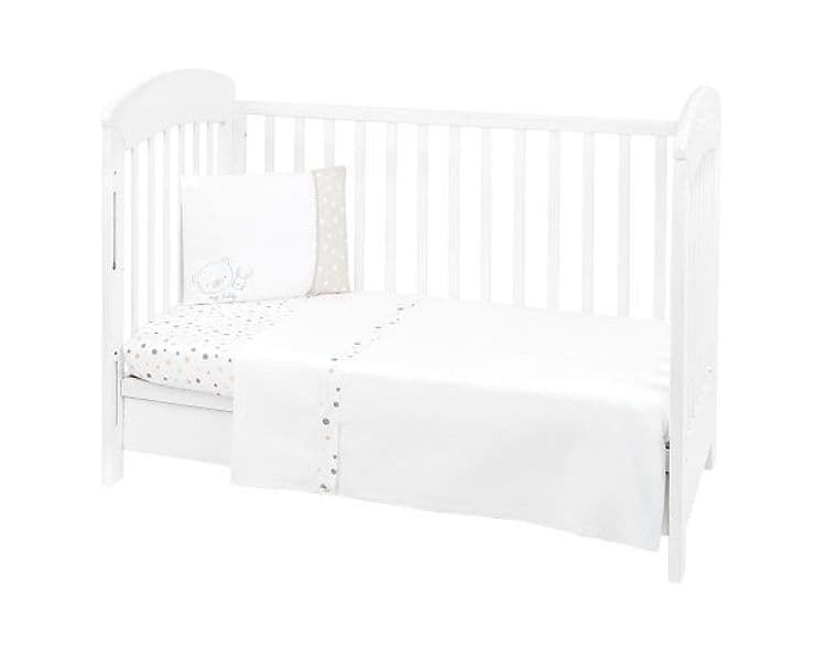 Set Biancheria da Letto 3 pz Kikkaboo Style EU 60x120 – Tortora