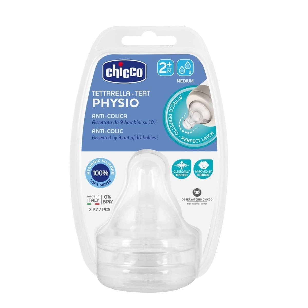 Tettarella Chicco Perfect 5 Silicone – 2 mesi+