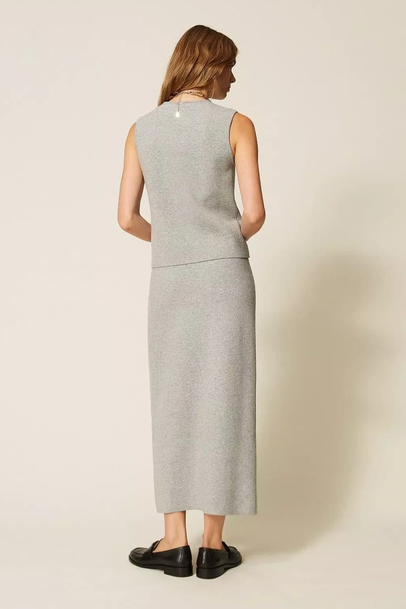 Gonna midi in maglia effetto portafoglio | TWINSET - 2