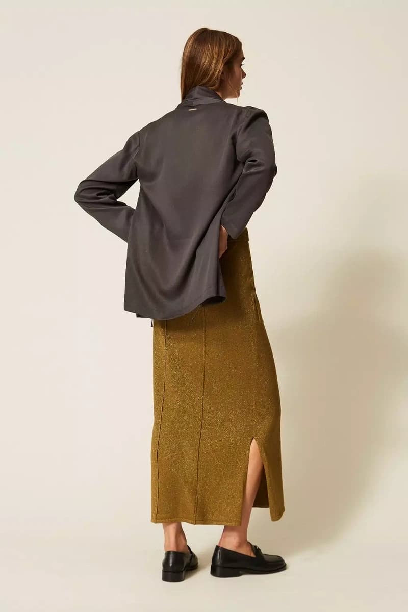 Gonna midi in maglia lurex | TWINSET - 2