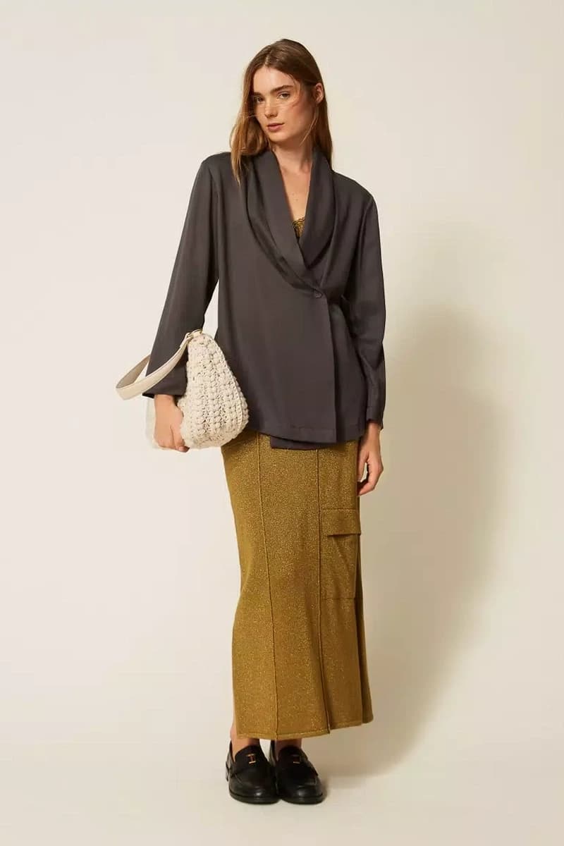Gonna midi in maglia lurex | TWINSET - 3