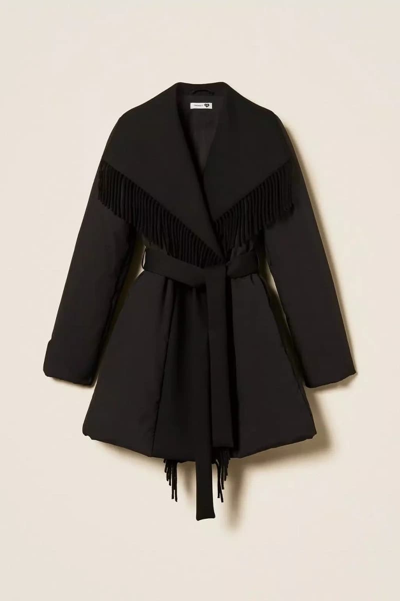 Giacca imbottita con frange e cintura | TWINSET - 6