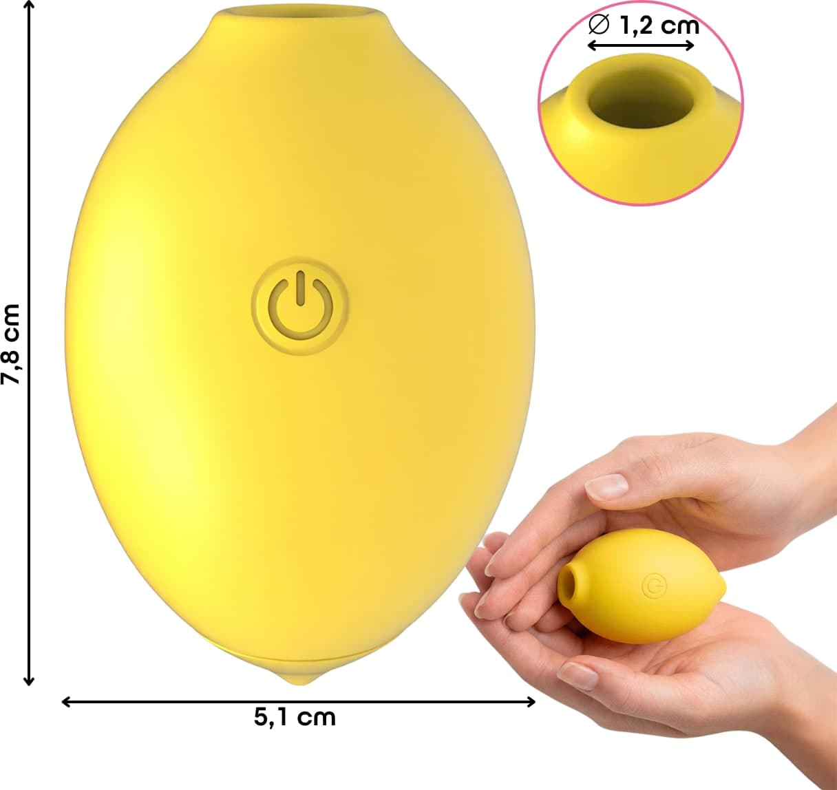 Succhia Clitoride Limone con 10 Modalità di Suzione e Vibrazione Sex Toy Donna - 6