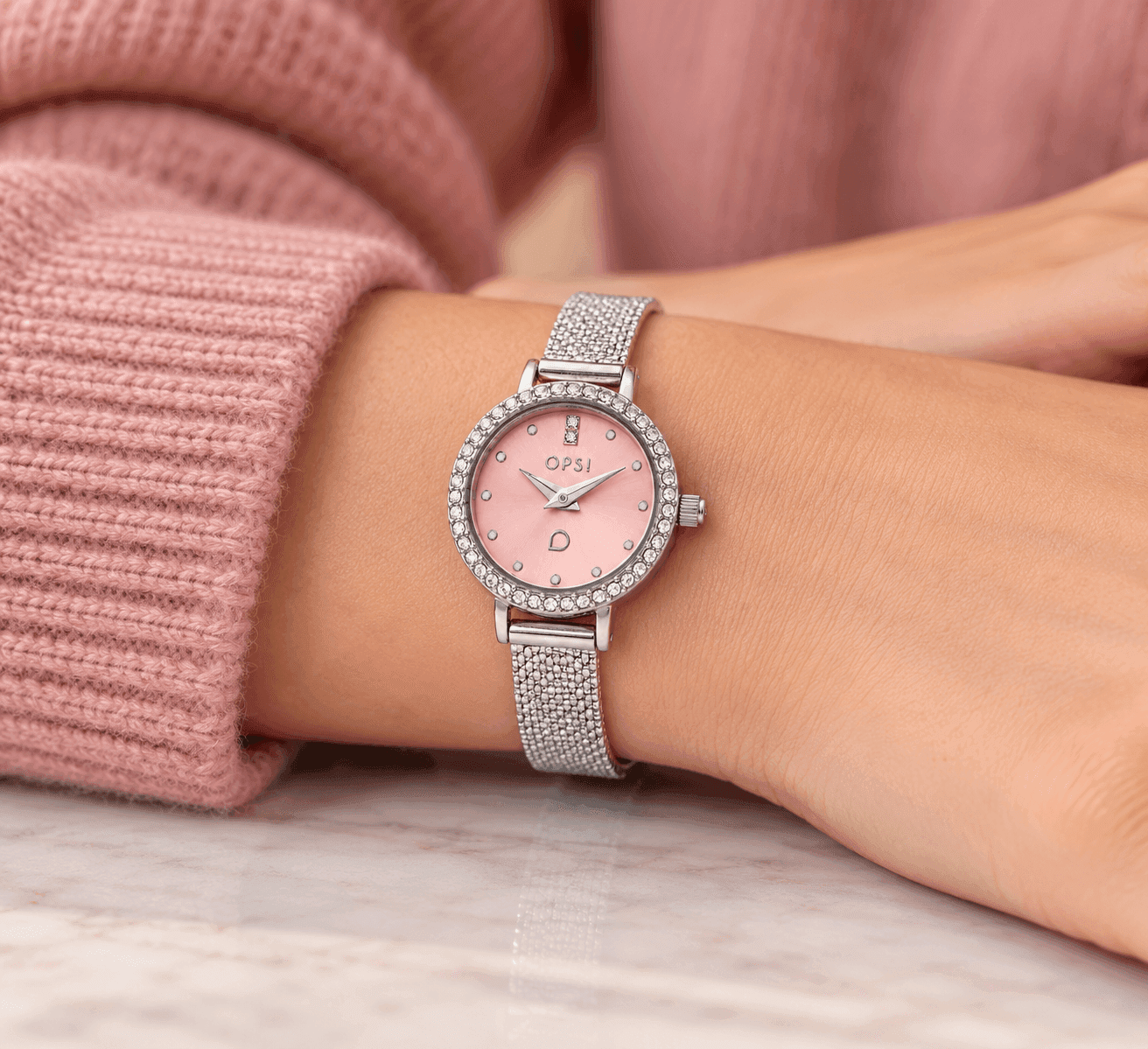 Ops Object  -  Orologio Donna  con cassa e bracciale in metallo mesh diamantato Allure - 2